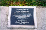 Headstone, Otahuhu Public Cemetery of John Appleton 1838-1909 and son John Appleton 1876-1930 (photograph Paul Baker 2008) - No known copyright restrictions