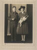Wedding portrait, Ralph in uniform and Mavis holding a bouquet with galdioli flowers, 1944 (kindly provided by family) - This image may be subject to copyright