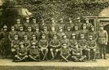 Portrait of Officers' Course, including Walter Gow (among 6 New Zealanders, 8 Australians, in total of 35 in picture), provided by Brent Goldbert. - No known copyright restrictions