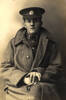Portrait, Walter McDonald WW1 in uniform, cap, great coat - No known copyright restrictions