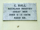 Image of Gravestone at Waikaraka Park Cemetery provided by Paul Baker March 2013 - No known copyright restrictions