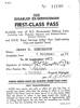 Mr Henderson's Disabled Serviceman's Rail Pass. - This image may be subject to copyright
