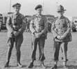 Group, WW2, 3 soldiers, Bert Walls, centre figure, 2 unidentified men, possibly taken in 1941. - This image may be subject to copyright