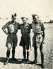 Group, WW2, 18 Battalion, 3 soldiers in the desert, Egypt. Eric Henry McCurdy (middle) (image provided by John Ross) - This image may be subject to copyright