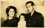 Family portrait, WW2 of Leonard Goldstone in 1941 with his wife, Clarice and daughter, Nesta (kindly provided by family) - This image may be subject to copyright