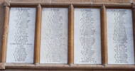 Ashburton War Memorial. Panel 1 (WW1), names, marble panel. Photo G.A. Fortune, 2003. - Image has All Rights Reserved