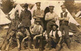 Portrait of 6/2537 George Beal, standing 4th from left, outside tent. Image kindly provided by Rattanong family. No known copyright restrictions.