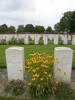 Headstones Row, Cite Bonjean Military Cemetery: Bennett, CF; Marfell, F (photo R Young September 2007) - No known copyright restrictions