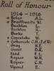 Detail, WW1 names, Roll of Honour, Loyal Warkworth Pioneer Lodge M.U.I.O.O.C., Warkworth & District Museum - No known copyright restrictions