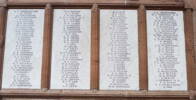 Ashburton War Memorial. Panel 1 (WW1), names, marble panel. Photo G.A. Fortune, 2003. - Image has All Rights Reserved