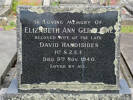Family grave memorial of Elizabeth Ann Geraldine Handisides, Bromley Cemetery provided by Sarndra Lees 2013 - Image has All Rights Reserved.