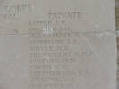 Name engraved on the Caterpillar Valley (New Zealand) Memorial - No known copyright restrictions