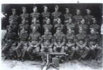 Group, WW2, soldiers, formal photograph: Hawley Smart is in the back row, his position has been indicated with an arrow. - This image may be subject to copyright