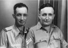 Group, WW2, 2 soldiers, brothers William Herbert on the left and the older brother Allen Fordyce Herbert on the right, Cairo in 1943 - This image may be subject to copyright