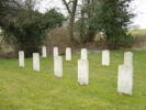 Graveyard view, Stoke-Upon-Tern (St Peter) Church Cemetery with other bomber crew who died with Yde. (image Neil Evans, 2008) - This image may be subject to copyright