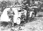 WW2 Soldiers standing beside General Freyberg's car, Arthur MacShane ( 8973) is 3rd from left - This image may be subject to copyright