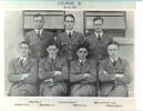 Group, WW2, Royal New Zealand Air Force, Course 9 , 10 February 1940, front row left to right: P.K. Sigley; P Robinson; N.C. Petit; W.O.G. Krogh; back row left to right: E. Orgiase; W.D. Finlayson; H.G. Ballantyne; pilots - This image may be subject to copyright