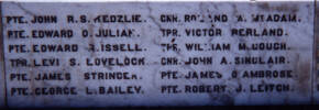 Featherston memorial, name detail - No known copyright restrictions