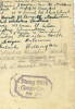 Frank Hutchinson and other POWs (Back) with names and addresses. Stalag VIIIB. - This image may be subject to copyright