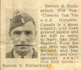 Portrait, newspaper cutting in Torchy Moore's scrapbook. - This image may be subject to copyright