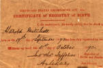 Harold Mitchell birth certificate, provided by Lynn Hooper - No known copyright restrictions