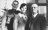 Family group, Cliff Broadbent in uniform with his parents - This image may be subject to copyright