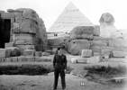 J.S. Shorthouse standing in front of sphinx and pryamid - This image may be subject to copyright