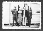 Family group and soldier, from the left Charlie; Mother Ruth Sherson, his father Abe Sherson; Uncle Tom Sherson - This image may be subject to copyright