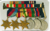 Medals, WW2, Roy Ewen McInnes - This image may be subject to copyright