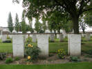 Headstones Row, Cite Bonjean Military Cemetery: Russell, LL; Hill, WG; Baillie, JR (photo R Young September 2007) - No known copyright restrictions