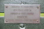 Dedication plaque, War Memorial seat, Stockade Hill, Howick (photo J. Halpin August 2013) (CC-BY John Halpin)