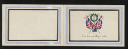 Memorial Card, WW1, (front & back), Flag - No known copyright restrictions