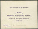Commemorative card, Arthur Theodore Perry (3/140) killed on Gallipoli Peninsula June 1915 - No known copyright restrictions