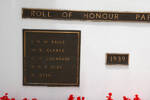 Papakura - Karaka War Memorial, WW2 name panel beginning Baulf (photo J. Halpin 2010) - This image may be subject to copyright