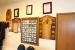 View in situ, Rolls of Honour, portraits in the RSA Warkworth (photo J Halpin, January 2012) - This image may be subject to copyright