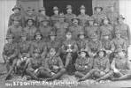 Group photo taken in Featherston of Hut 87 D Company, 17 Reinforcements, PMO Cup Winners. George is in the back row first on right. On the back of this photo from Featherston, which is addressed to Mrs A. Pow, 70 Tramway Road, Invercargill, is written: 'Some of our Hut. Thanks for the cake I received it about 5 minites [sic] ago.' - No known copyright restrictions