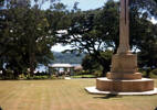 Ambon War Cemetery, Indonesia, view 2, looking from the Cross of Sacrifice towards the sea (1997) - This image may be subject to copyright
