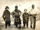 Group, 1932, Frank Cook, his wife Lynda and 2 others climbing Mt Cook (kindly provided by family) - This image may be subject to copyright