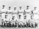 Group photo, 11 ratings with Ian in rear row, second from left, c. 1943. - This image may be subject to copyright