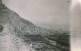 Monte Cassino, 1944. Harry Mohr camped marked with X for a w - This image may be subject to copyright