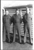 Group, WW2 three soldiers, left to right: unknown soldier, John Sherson and his cousin Charlie Sherson - This image may be subject to copyright
