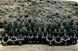 Group, K Force, 47 soldiers posed outside Jack Samuel Winter (203999) (2nd row from back, right end) - This image may be subject to copyright