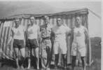 Sports team (tent in background) - Waerea is second from right - others not identified. - This image may be subject to copyright