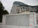 Gibraltar Memorial, Name panels 1939-1945, Wide view, Rock of Gibraltor in background - This image may be subject to copyright