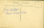 Portrait, WW1, postcard stamped, divided back (back) William Moffitt - No known copyright restrictions