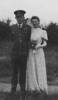 Wedding photograph, WW2: Archibald Carlisle Callander (NZ403422) and Pip the bride in tradtional white dress - This image may be subject to copyright