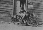 Charles Griffin on motorbike - served as a dispatch rider attached to Signals for a short time. - This image may be subject to copyright