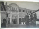 On the steps in front of the hotel, stretchers, men, one with sergeant stripes, Grand Central Hotel Helwan Egypt (cWW2) from collections of Jack and Madge (nee Tyson) Callaghan - This image may be subject to copyright