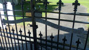 Detail, Memorial gates, Katikati (photo G.A. Fortune, March 2013) - Image has All Rights Reserved
