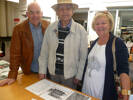 Brant Robinson (centre) with his son and daughter-in-law, Auckland War Memorial Museum, 24 June 2012 - This image may be subject to copyright